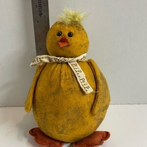Vintage Americana Mustard Yellow Easter Chick Decor